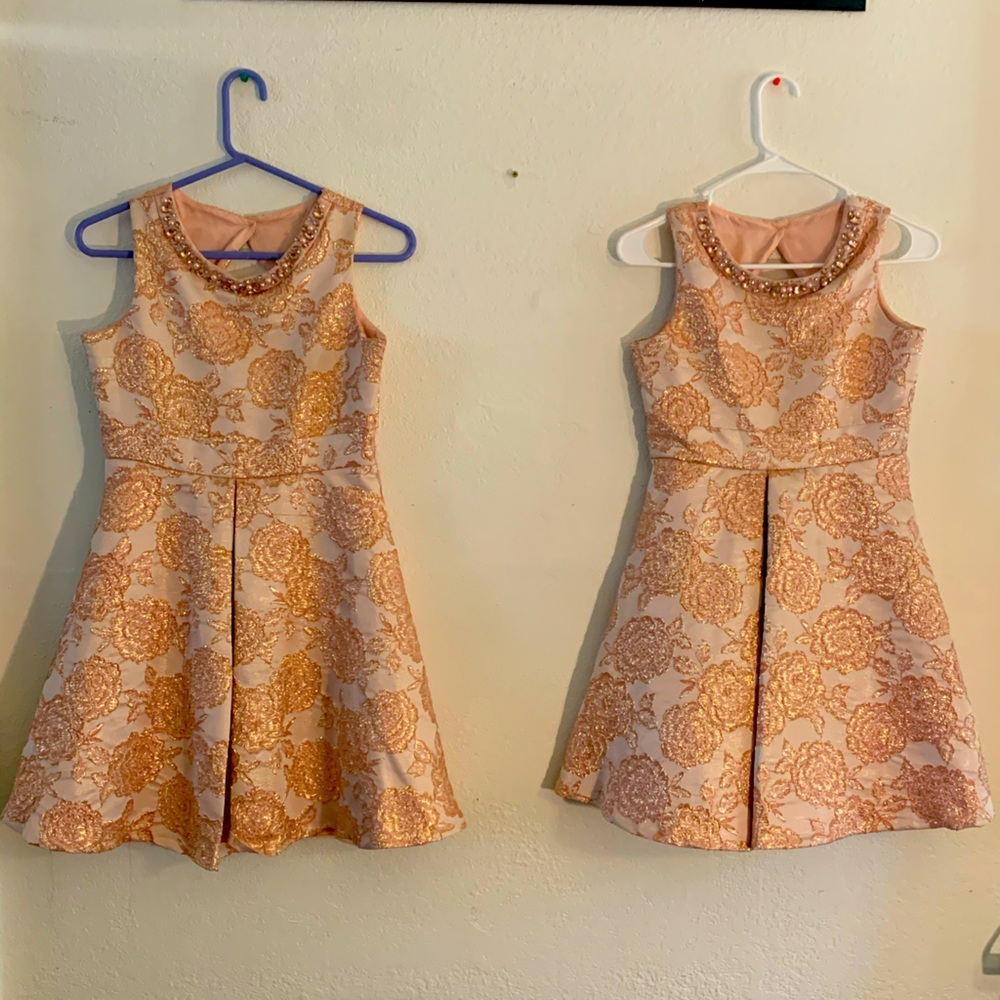 Dress girls formal rose gold